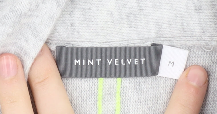 Mint Velvet Women's Grey Zip Accent Jumper M