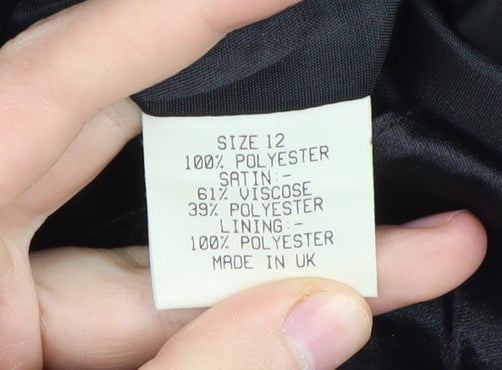 Debut Women's Black Fit & Flare Dress, Size 12, Ruffled