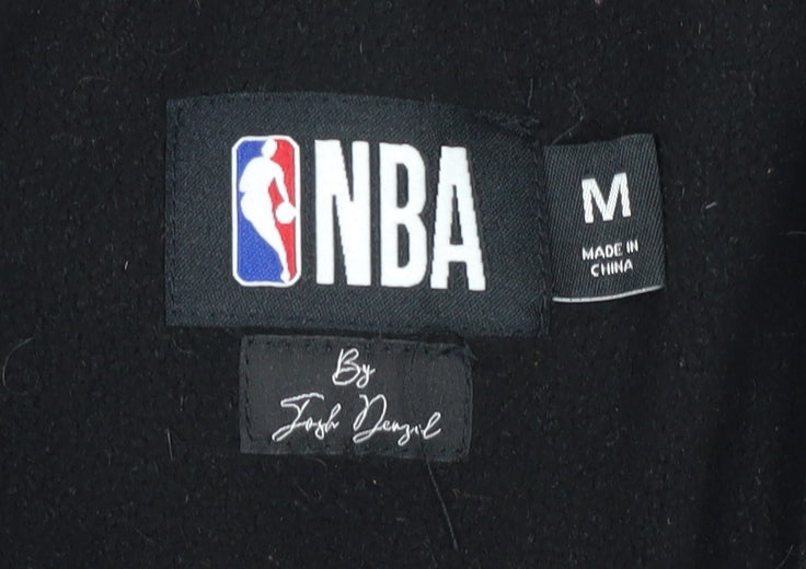NBA Men's Black Puffer Jacket M Sports Winter