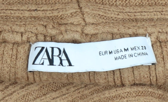 Zara Women's Brown Roll Neck Pullover Jumper M