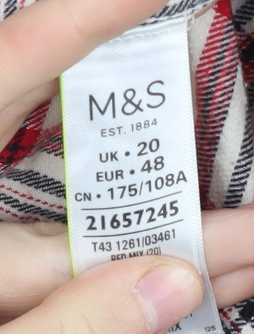 Marks & Spencer Women's Multicoloured Plaid Button-Up Shirt