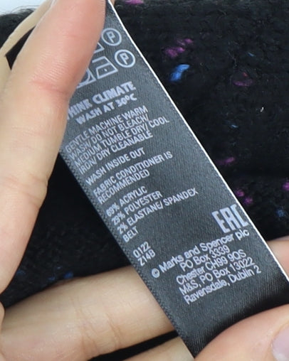 Marks & Spencer Women's Black XS Open Front Cardigan