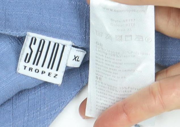 Saint Tropez Women’s Blue Knee Length Shift Dress XL