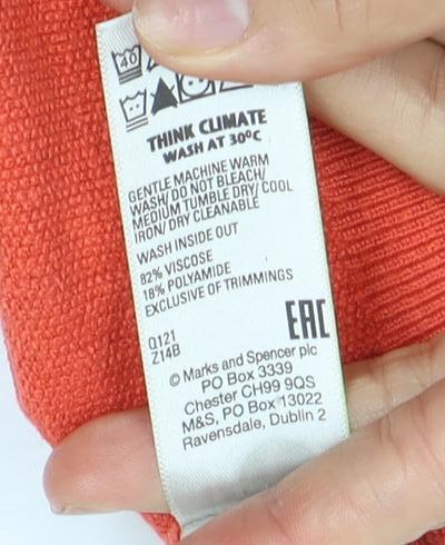 Marks & Spencer Women's Orange Ruffle Blouse