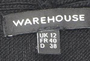 Warehouse Women's Black Open Front Cardigan Size 12