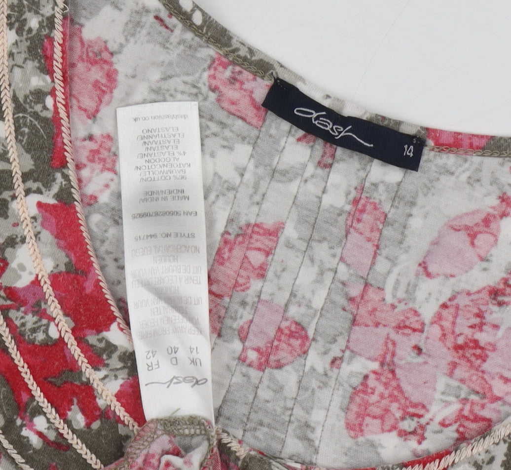 Dash Women's Multicoloured Floral Blouse Size 14
