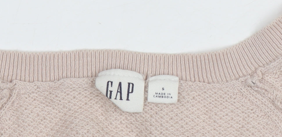 Gap Women's Beige V-Neck Pullover Jumper, Size S