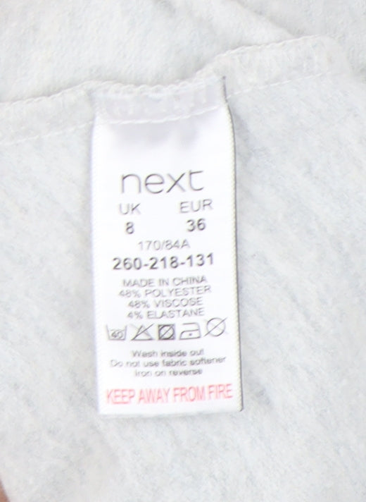 Next Women's Grey Sweatshirt, Size 8, High Neck, Casual