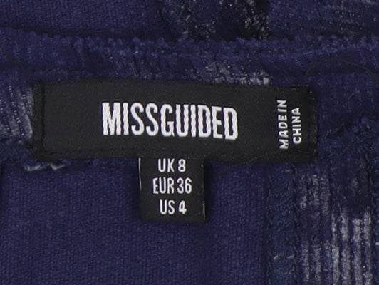 Missguided Women's Blue Strapless Camisole Top Size 8