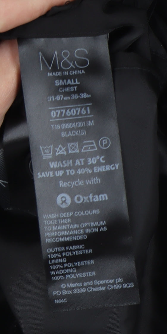 Marks & Spencer Men's Black Overcoat S