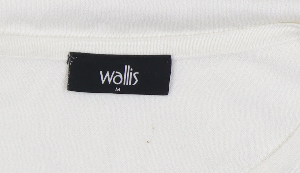Wallis Women's White Cold Shoulder T-Shirt M