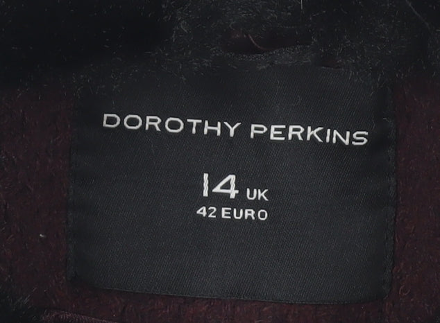 Dorothy Perkins Women's Wool Coat Brown Size 14