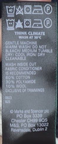 Marks & Spencer Women's Blue High Neck Pullover, Size L