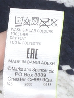 Marks & Spencer Women’s XL White Striped Pullover Jumper