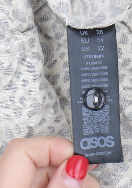 ASOS Women Animal Print Dress Multicoloured Size 26