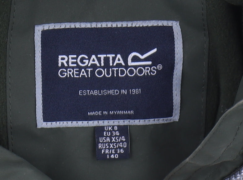 Regatta Women's Green Parka Coat, Size 8
