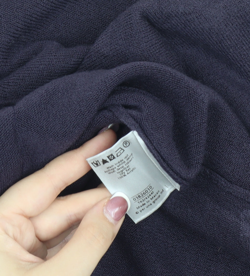Marks & Spencer Women's Purple Sequin Cardigan - Size 12