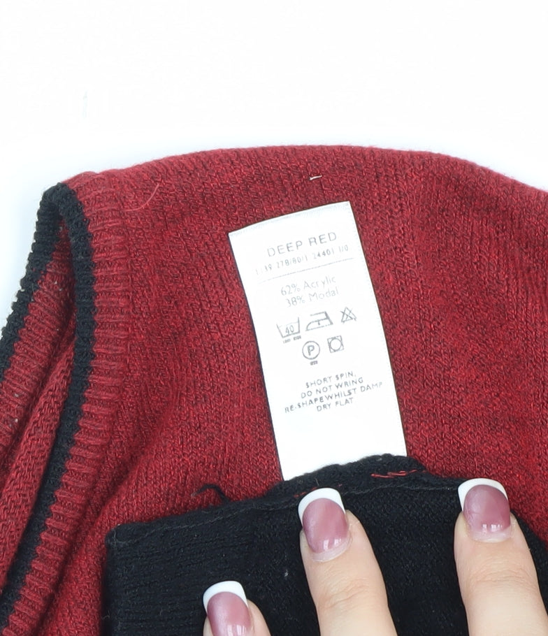 Berkertex Women's Red Striped T-Shirt Size 22