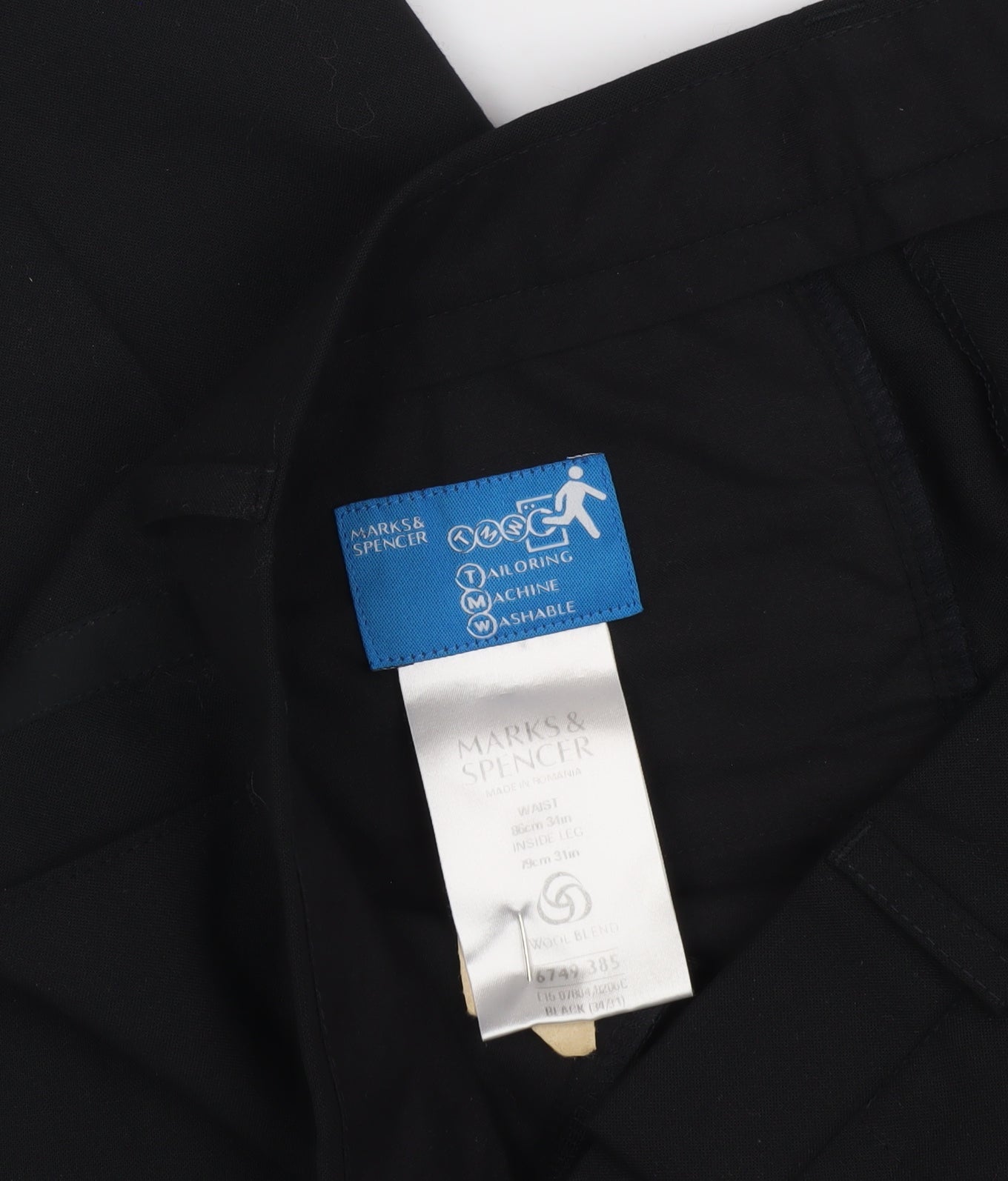 Marks & Spencer Men's Black Dress Pants 31in
