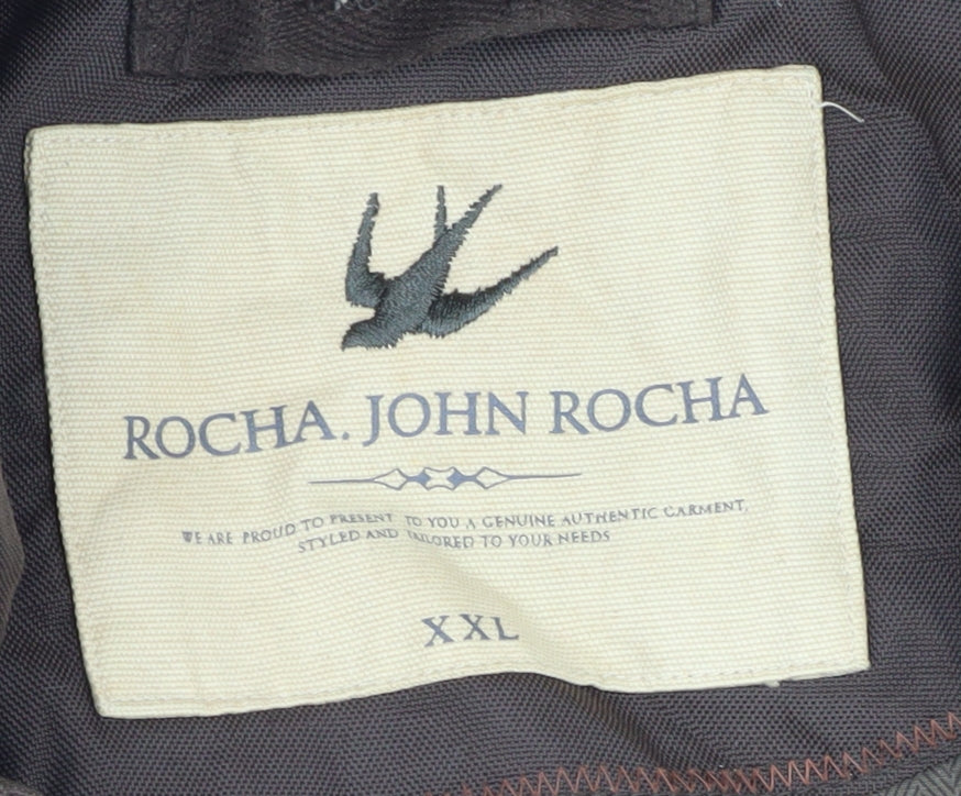 Rocha John Rocha Men's Brown 2XL Basic Jacket Nylon