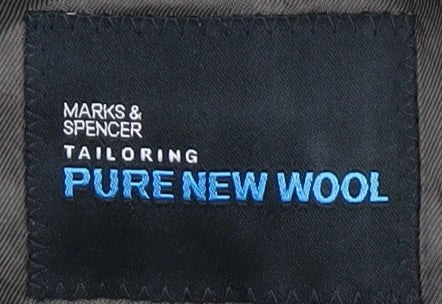 Marks & Spencer Men's Brown Check Blazer, Size 42R, Wool