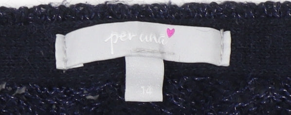 Marks & Spencer Women's Blue Jumper Size 14