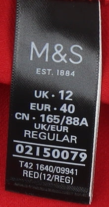 Marks & Spencer Red Women's Size 12 Dress