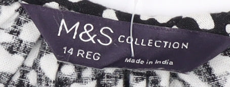 Marks & Spencer Women's Black Animal Print Dress