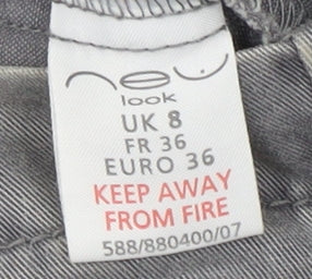 New Look Women's Grey Trench Coat Jacket, Size 8, Cotton