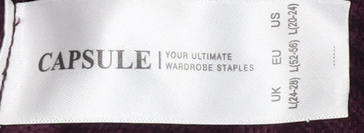 Capsule Women's Jumper, Plum, Size L, Raglan Sleeve