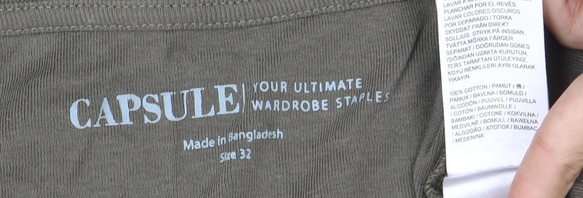 Capsule Women's Green Relaxed T-Shirt Size 4