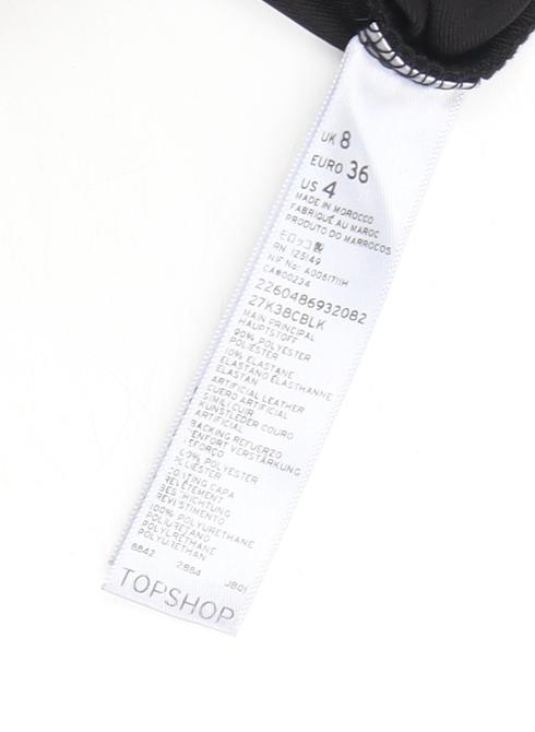 Topshop Women's Black Midi Pencil Skirt - Size 8