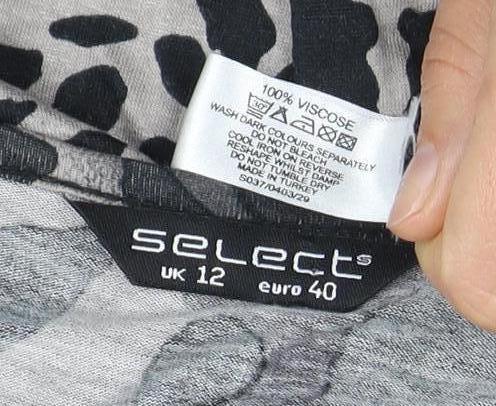 Select Women's Multicoloured Sleeveless Animal Print Dress