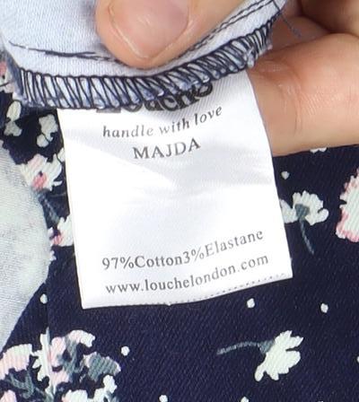 Louche Women's Multicoloured Floral Shift Dress Size 8
