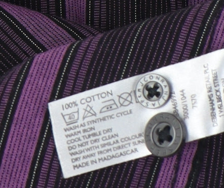 Jasper Conran Men's Purple Striped Dress Shirt L