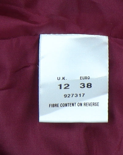 Eastex Women's Red Wool Overcoat Size 12