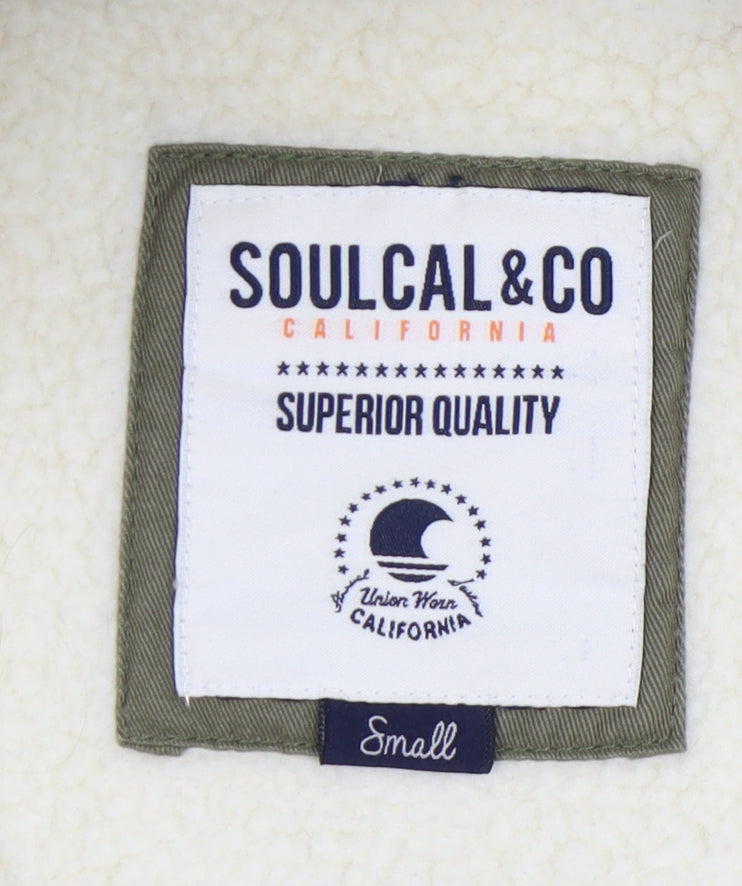 SoulCal & Co Men's Green Military Jacket S