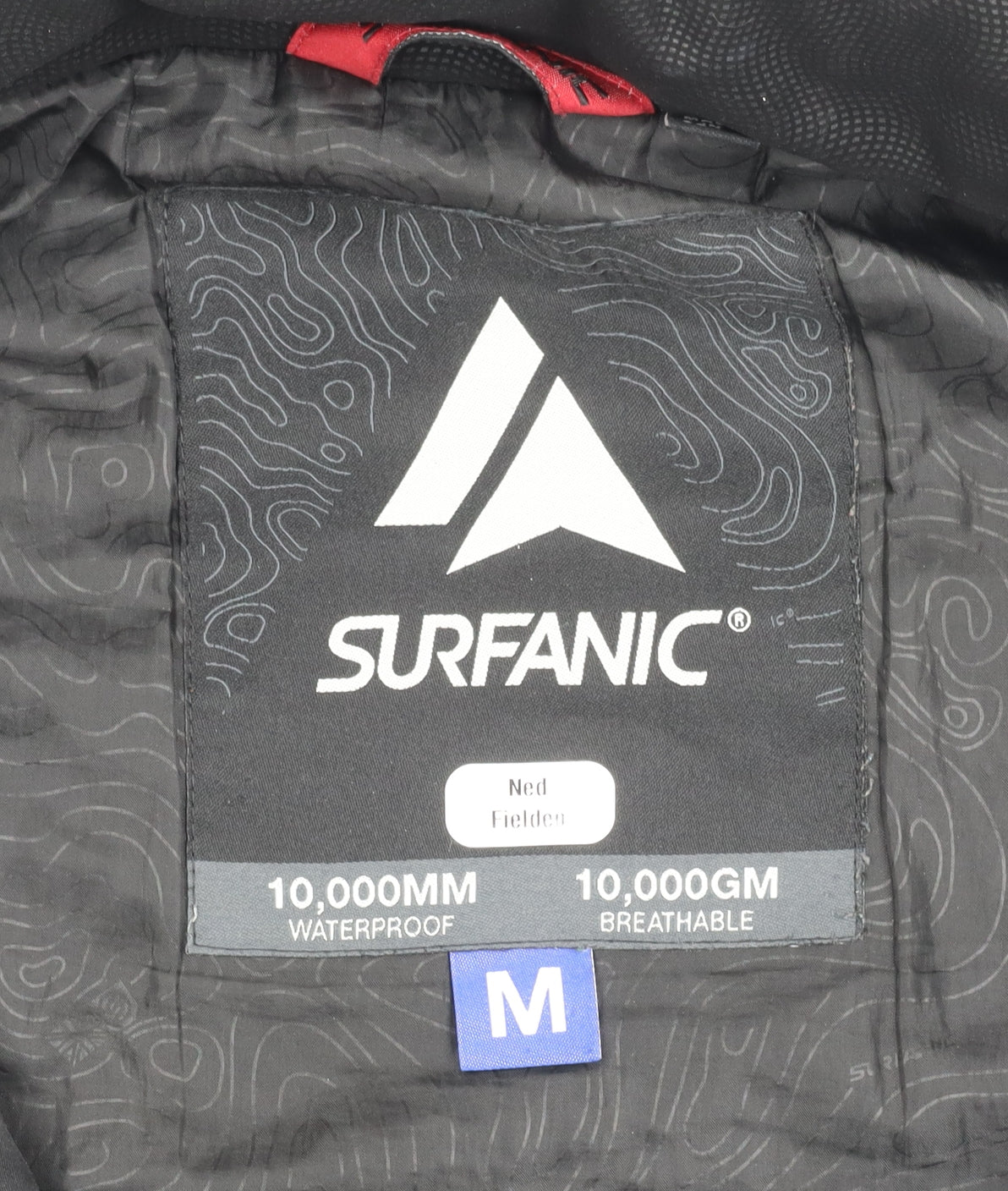 Surfanic Men's Black Waterproof M Rain Coat