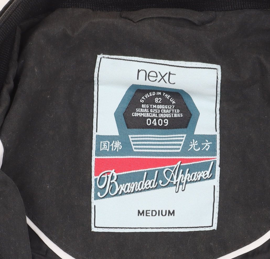 Next Men's Black Medium Stand-Up Collar Jacket