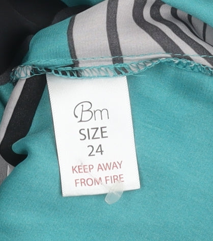 Bm Women's Multicoloured Geometric Blouse Size 24