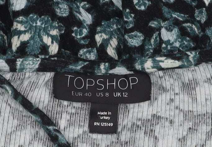 Topshop Women's Multicoloured Knit Top Size 12