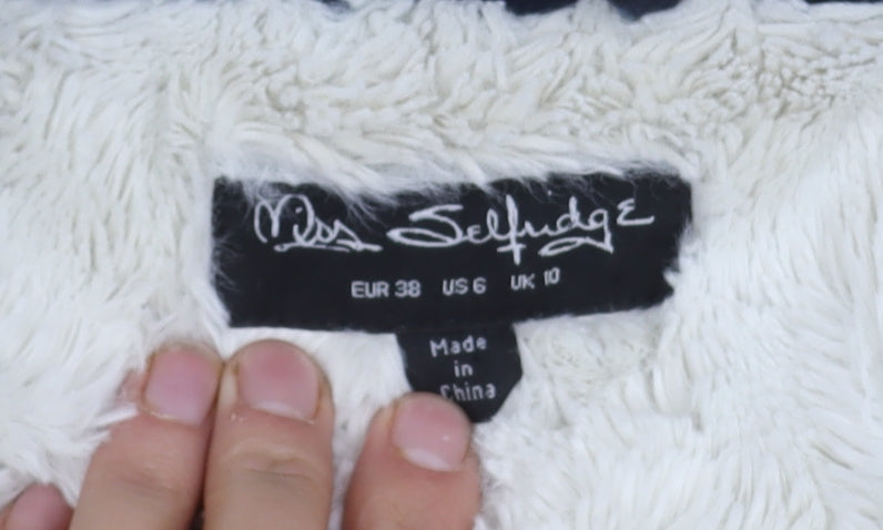 Miss Selfridge Women's Blue Parka Coat Size 10