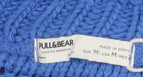 Pull & Bear Women's Blue Knit Pullover Jumper, Size M