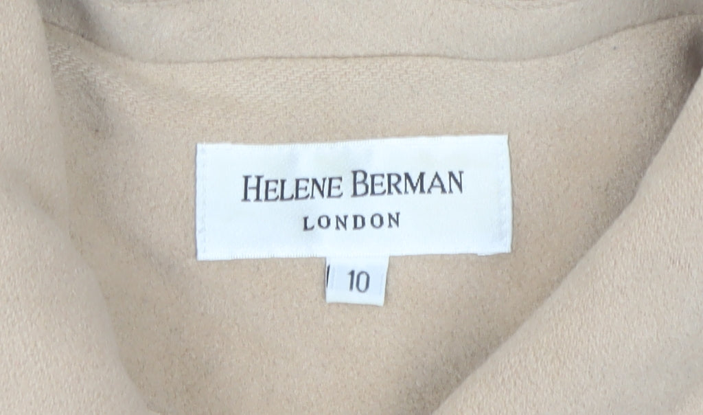 Helene Berman Women's Beige Wool Coat Size 10