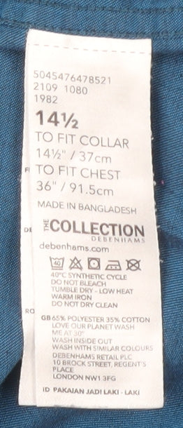 Debenhams Men's Blue Slim Fit Dress Shirt