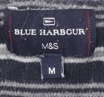 Marks & Spencer Men’s Grey V-Neck Cotton Pullover Jumper