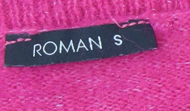 Roman Women's Pink Knit Pullover Jumper - Size S