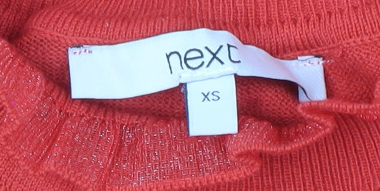 Next Women's Red High Neck Jumper, XS, Long Sleeve