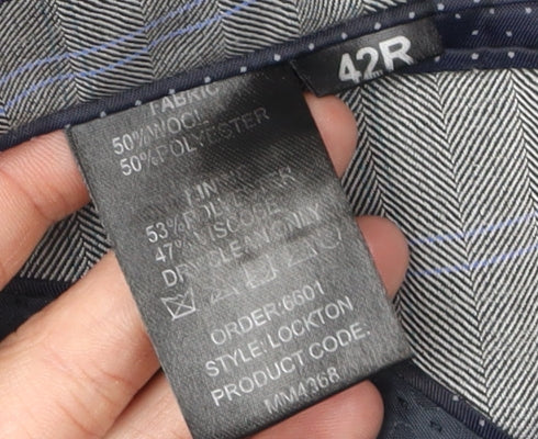 Skopes Men's Grey Check Blazer 42R Wool Jacket