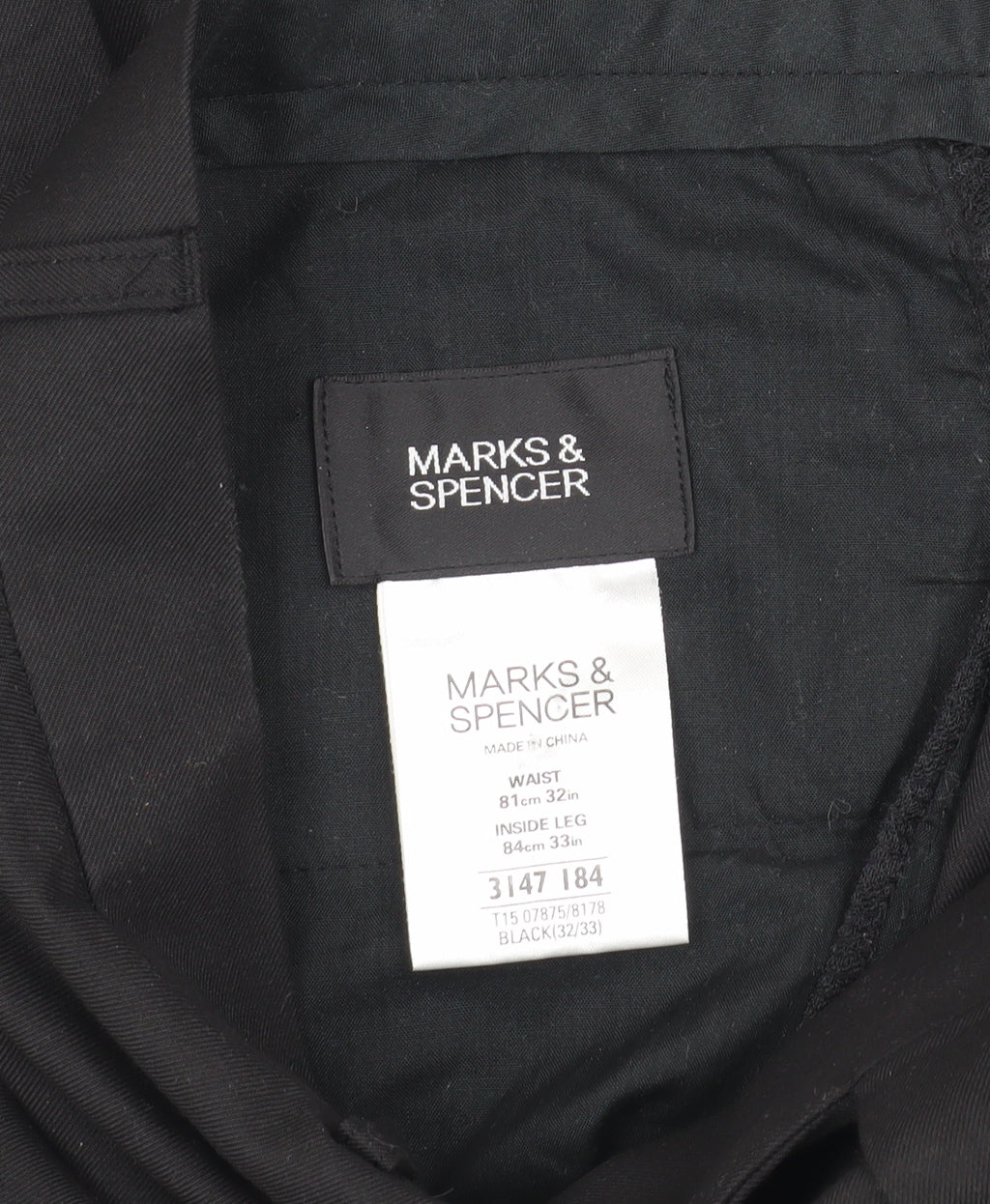 Marks & Spencer Men's Black Dress Pants 32 Inch